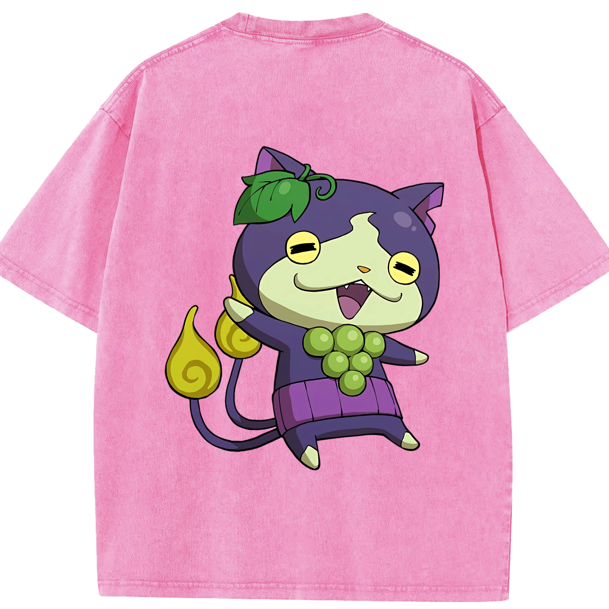 （画像用） 妖怪ウォッチ Yo-kai Watch 綿100% ヴィンテージ風 半袖Tシャツ（背面プリント）